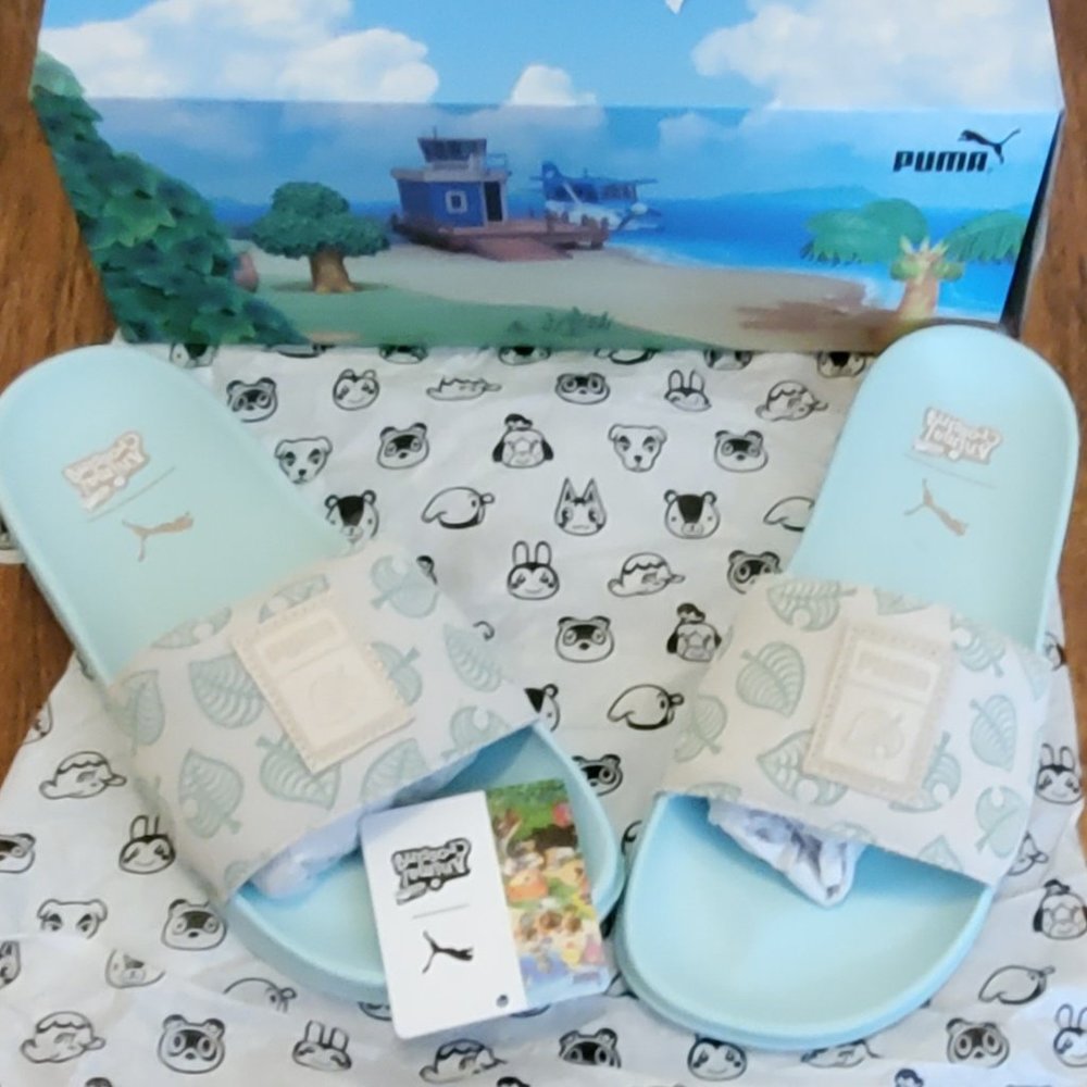 Puma Leadcat x Animal Crossing "New Horizon" Slides - GS 5 (Women US 6.5)